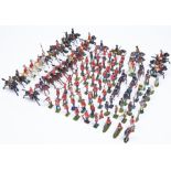 A collection of William Britain's and J Hill & Co painted hollow cast lead alloy toy soldiers,