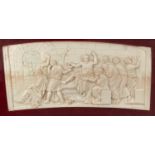 A pair of Grand Tour ivory bas reliefs of the Rape of Proserpina and the Death of Socrates, 19th