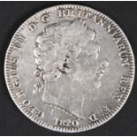 Silver coin.  Crown 1820