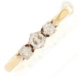 An 18ct gold diamond ring, 2.5g, size L