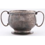 Guild of Handicraft. An Arts and Crafts silver porringer, the bowl raised from the flat, with c