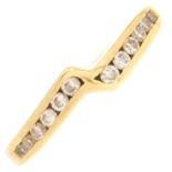 A diamond ring, in gold, 2.1g, size G
