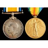 World War I pair, British War Medal and Victory Medal 89248 1 PTE A Dean RAF