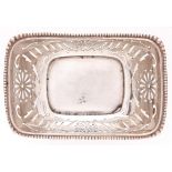 A George V oblong silver bonbon dish, with beaded rim, 11.5cm l, by William Comyns and Sons Limited,