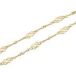 A Cropp & Farr 18ct gold necklace, 8g