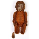 A Schuco mohair jointed monkey perfume bottle, c1920, 11.6cm h One felt foot detached; the other