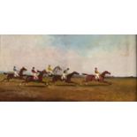 Philip Hincheman Rideout (1842-1920) - Horse Racing Scenes, a pair, both signed and dated 1897,