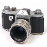 A Pentacon ZI SLR 35mm camera, with Carl Zeiss Jena T 50mm F2.8 lens Sold as spares / repairs
