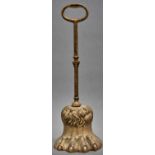 A Victorian brass lion's paw doorstop, mid 19th c, lead weighted, 30.5cm h Complete and undamaged,