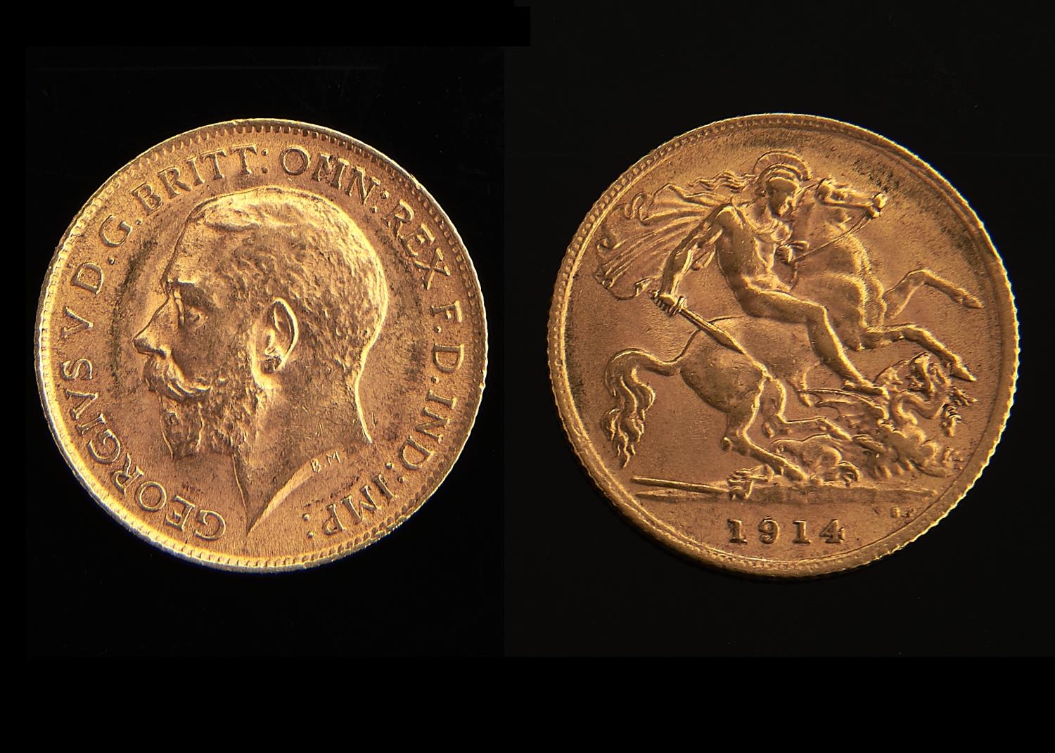 Gold Coin. Half Sovereign 1914