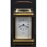 A French gilt brass petit sonnerie carriage clock, c1875, Payne & Co 165 New Bond Street London, the