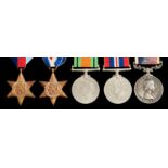 World War II group of five, 1939-1945 Star, France and Germany Star, Defence Medal, War Medal and