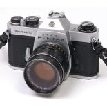 An Asahi Pentax Spotmatic SPII SLR 35mm camera, with Super Takumar 55mm F2 lens In apparently