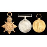 World War I group of three, 1914-15 Star, British War Medal and Victory Medal 119841 PNR J H