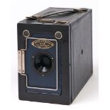 A Houghton-Butcher blue Duo Ensign 2¼ sq.  camera, c1915-26, with original box In apparently working