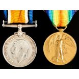 World War I pair, British War Medal and Victory Medal 41162 2 AM H W Wright RFC and two fibre tags