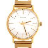 An Eterna gold plated gentleman's wristwatch, No 5421920, gold plated stainless steel bracelet