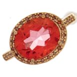 A pink ring, in gold, 3.2g, size N