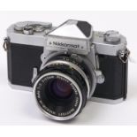 A Nikon Nikkormat FTN SLR camera, with Nikkor-H 50mm F2 lens In apparently working order, good