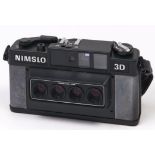 A Nimslo stereo 35mm camera, with Quadra 30mm lens, with original box Sold 'as seen', intended as