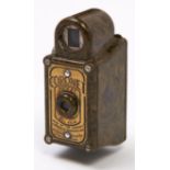 A Coronet Midget Sub-Mini 16mm camera, of olive green Bakelite, Birmingham, c1935 In apparently