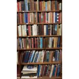 Eight shelves of miscellaneous books