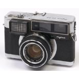 A Fujica 35-EE Rangefinder camera, with Fujinon 4.5cm F1.9 lens, with case and original box In
