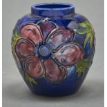 A Moorcroft Anemone jar, 92mm h, impressed marks Good condition