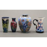 A Clews & Co Chameleon ware vase, 1914-1939, 27cm h, printed mark, a Moorcroft style Old Tupton ware