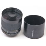 A Tamron SP Tele Macro BBAR MC 500mm F8 mirror lens, Y/C Mount, with lens hood and case Not