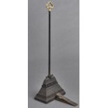 A Victorian cast iron doorstop, Archibald Kenrick & Sons, c1880, with integral wedge and brass