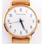A Smith's gentleman's wristwatch, Astral, c1960, blued steel hands In apparently working order