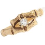 A 9ct gold diamond ring, 2.2g, size K