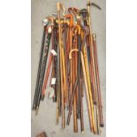 A collection of mid to late 20th c walking sticks (25)