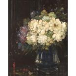 Kershaw Scofield (1872-1941) Still Life in White,  signed, oil on board, 69.6 x 54cm Good condition