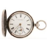 A Victorian silver hunting cased lever watch, Stewart Northam & Co Liverpool, Birmingham 1887