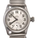 A Rolex stainless steel wristwatch, Oyster, pre 1955, 10½ H movement, numbered on case back 77804,