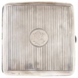 A George V silver cigarette case, 85mm, Birmingham 1911, 4ozs Light dents and wear