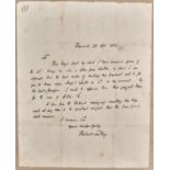 AUTOGRAPHS. A FINE COLLECTION OF 19TH CENTURY AND EARLIER LETTERS