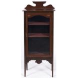 An Edwardian mahogany and inlaid cabinet, 53cm l