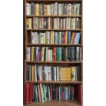 Six shelves of books, miscellaneous general shelf stock