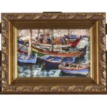 Frank Forty (1902-1996) - Harbour Scenes, a pair, one signed, the other signed with initials, oil on
