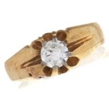 A spinel ring, in gold, unmarked, 5.3g, size N½