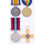 WWI pair, British War Medal and Victory Medal 47112 Sgt G T Mashall R W Fus, War Medal and one other