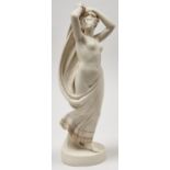 A Copeland Parian figure of L'allegro, after the sculpture by Oakwood Hodges Bailey, RA, published