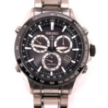 A Seiko stainless steel chronograph wristwatch, Astron GPS Solar, serial number 582256, 45mm,