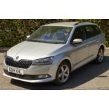 Motor Car. 2019 (May) Skoda Fabia, petrol, 999cc, manual, silver, registration GD19 XHL, mileage