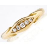 A Victorian diamond ring, in 18ct gold, Birmingham 1894, 2.7g, size Q