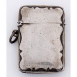 An Edwardian silver vesta case, 53mm, Birmingham 1903, 1oz