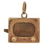 A 9ct gold television set charm, London 1960, 14.7g